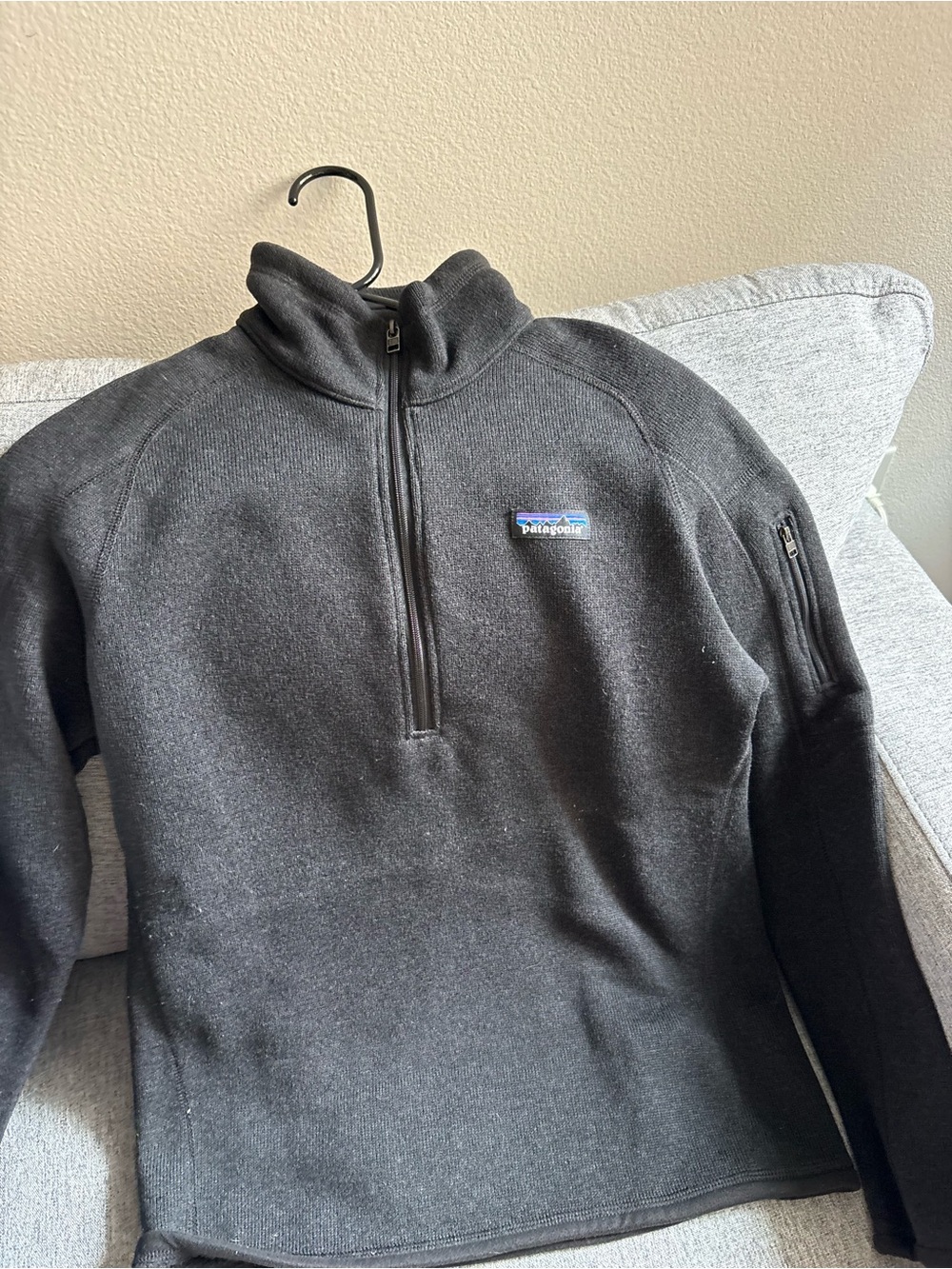 Patagonia Black Full-Zip Fleece Jacket with Logo